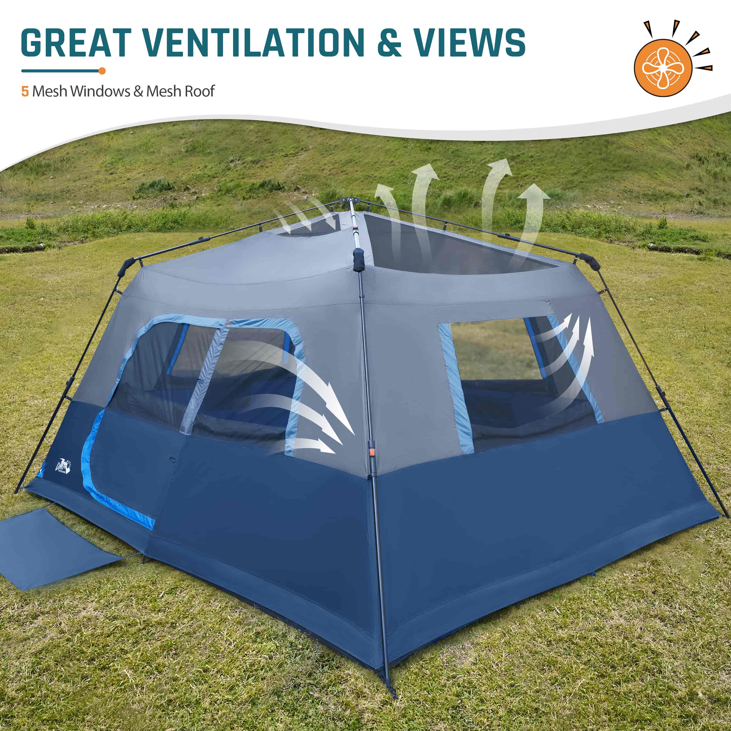 DMH Outdoors 8 Person Instant Cabin Tent