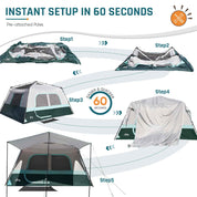 DMH Outdoors 8 Person Instant Cabin Tent