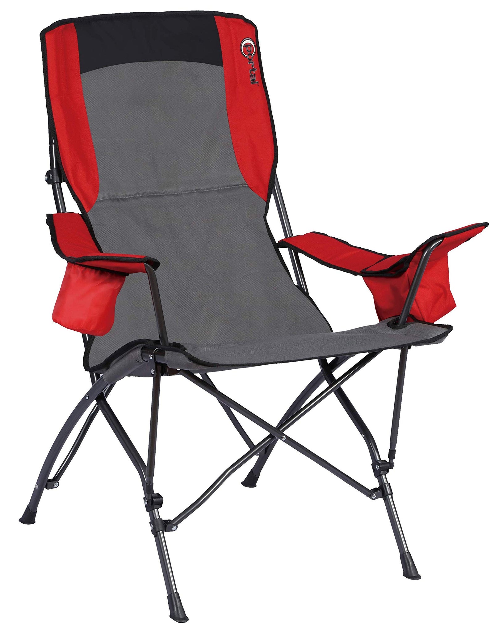 PORTAL Camping Chair Folding Portable Chairs with Cup Holder and Carry Bag, Support 300lbs