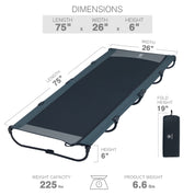 EVER ADVANCED Compact Camping Cot - Camping Cot