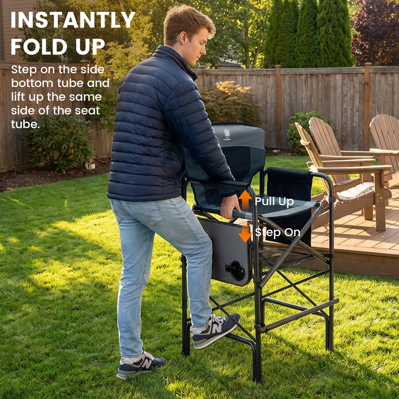 EVER ADVANCED Big - N - Tall Directors Chair - Portal Outdoors