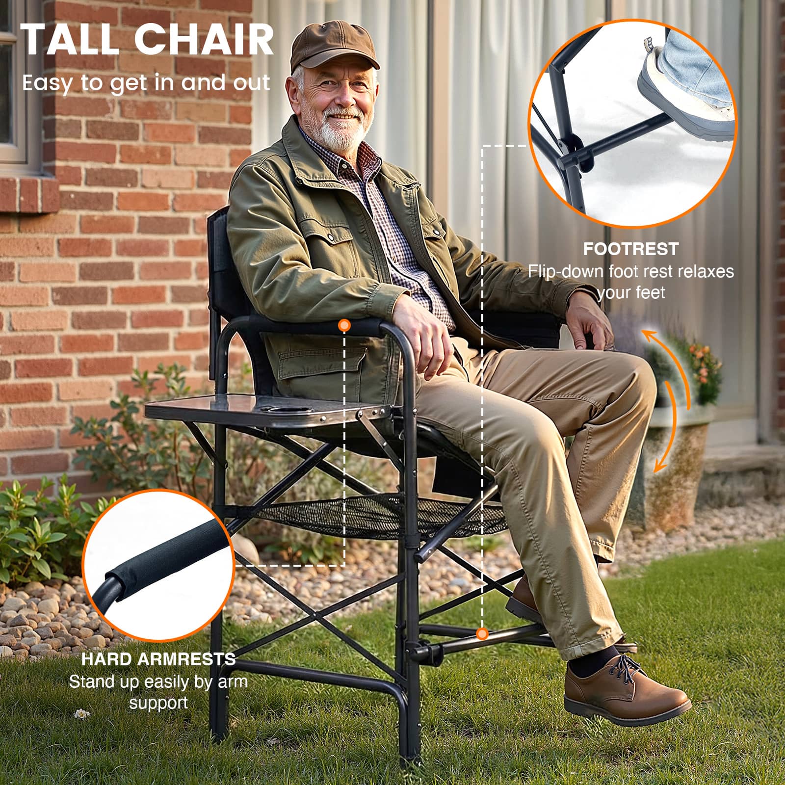 Oversized Tall Directors Chair | EVER ADVANCED – Portal Outdoors
