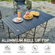 EVER ADVANCED Portable Roll - Up Camping Table - Portal Outdoors