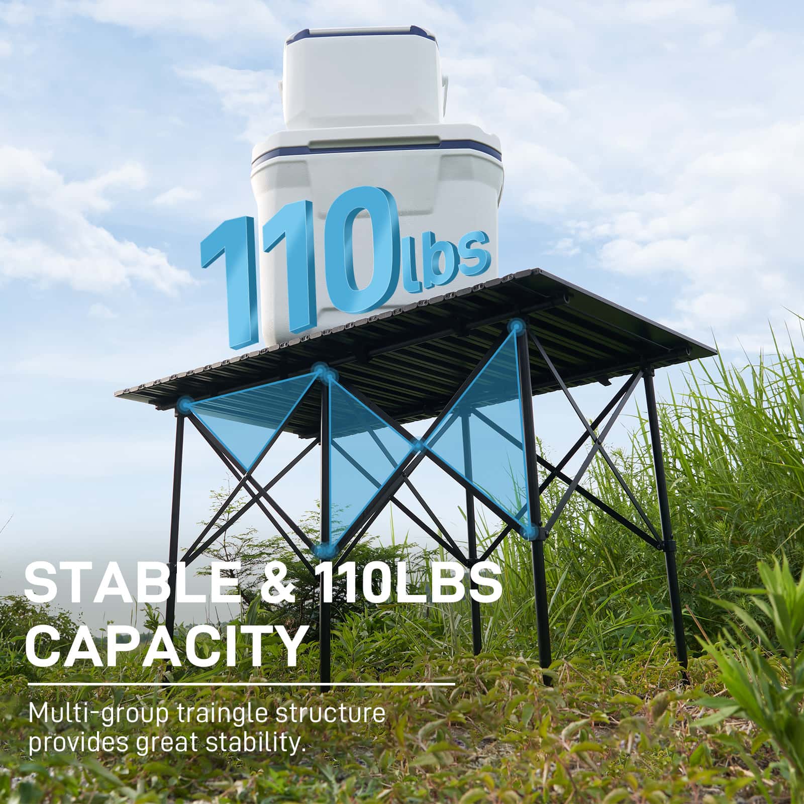 EVER ADVANCED Portable Roll - Up Camping Table - Portal Outdoors