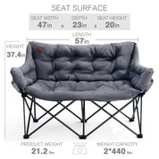 EVER ADVANCED Padded double Camping Chair - Camping Chair