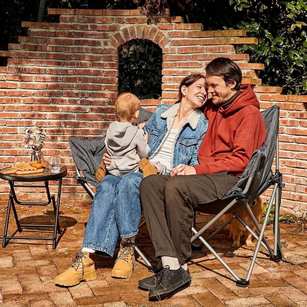 EVER ADVANCED Padded double Camping Chair Outdoors