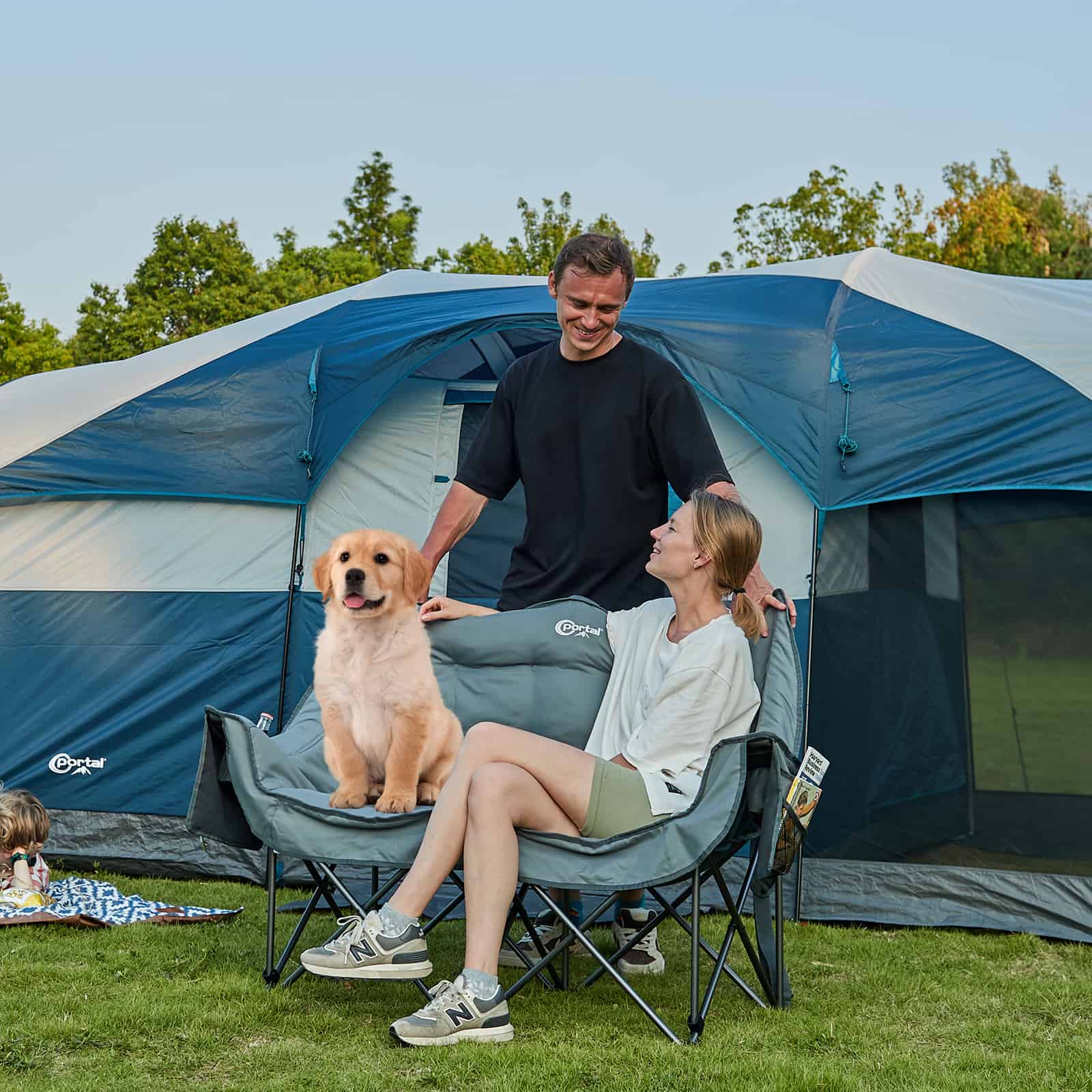 Padded Double Camping Chair