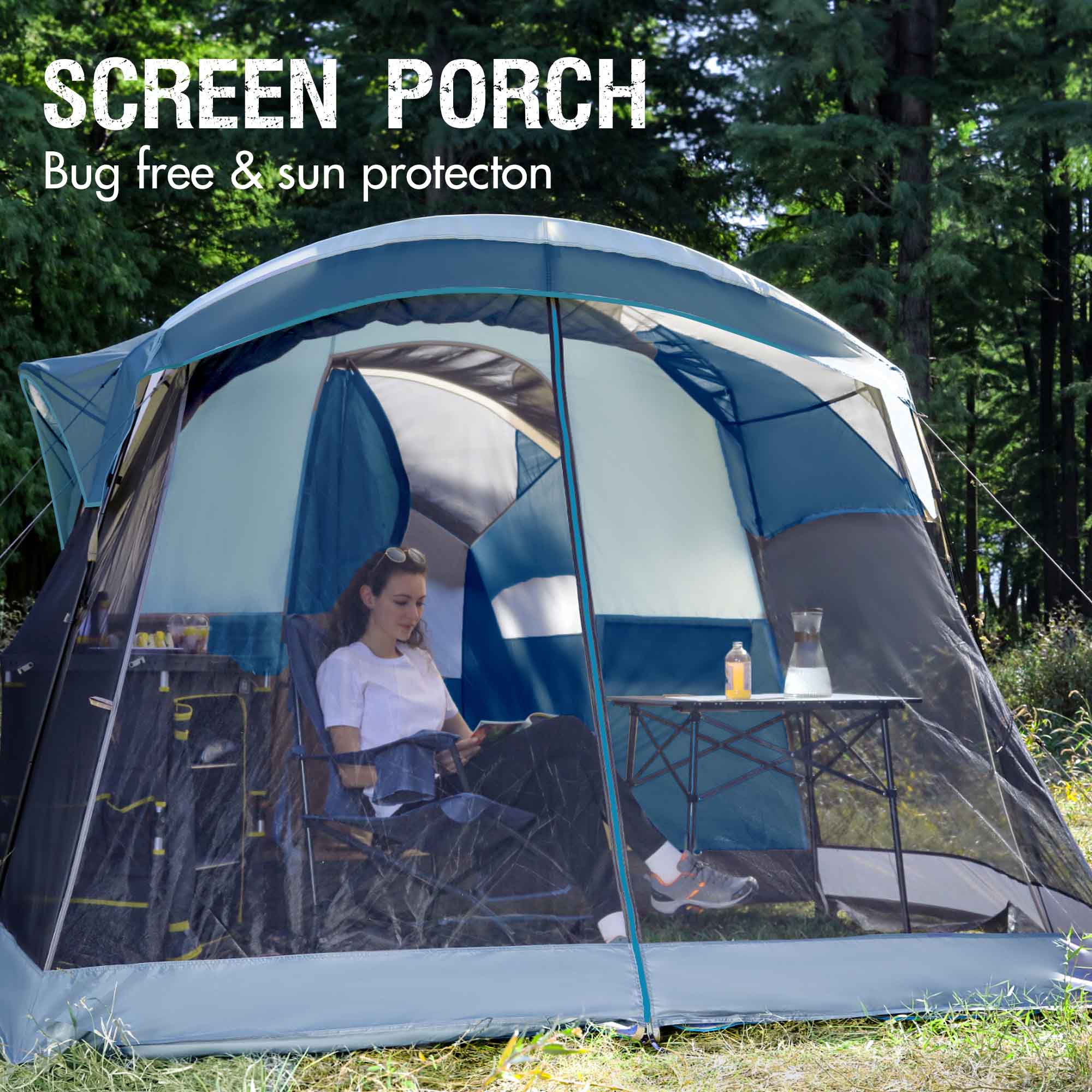 Family Camping Tent with Screen Porch - Portal Outdoors