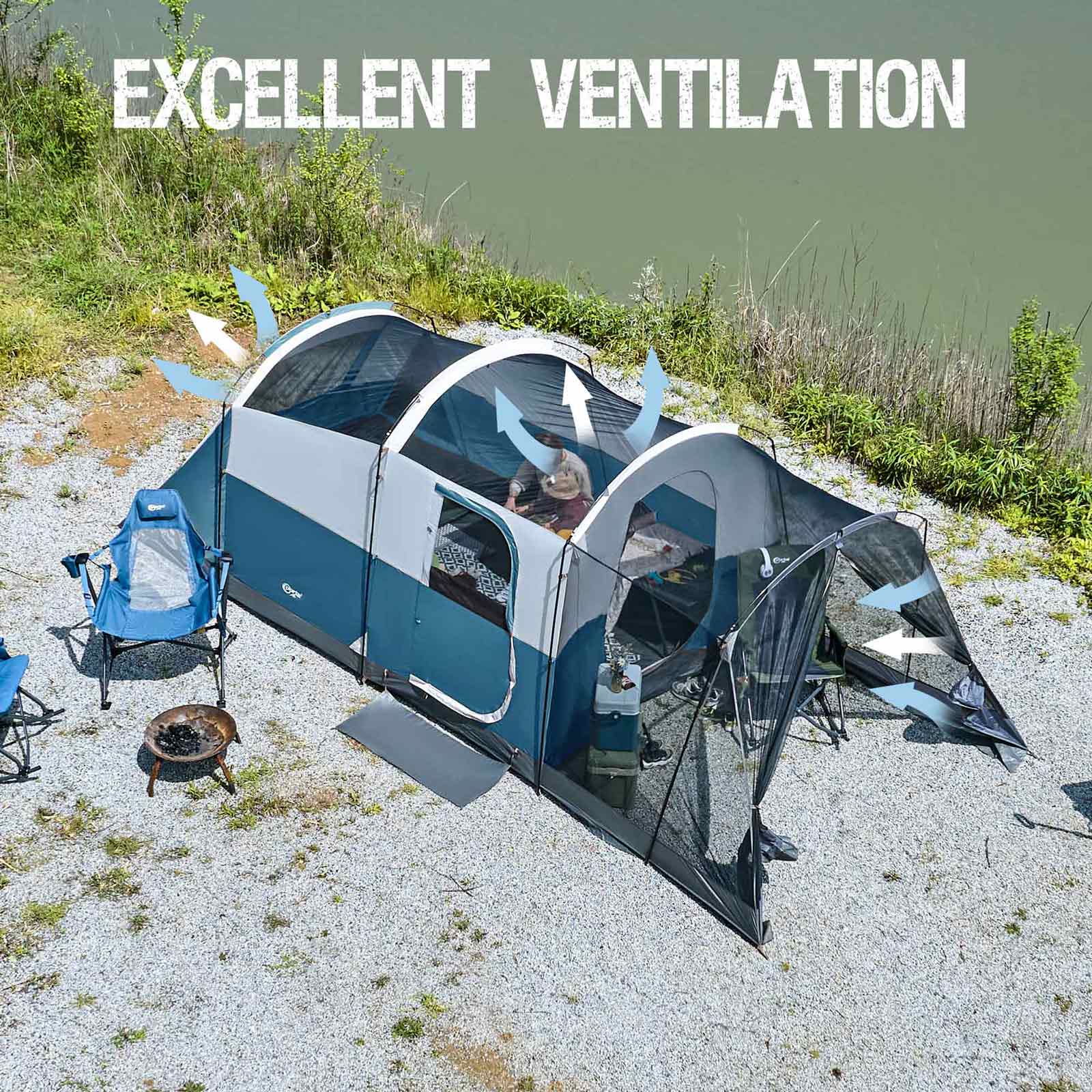 tents with screened porch Family Camping Tent with Screen Porch