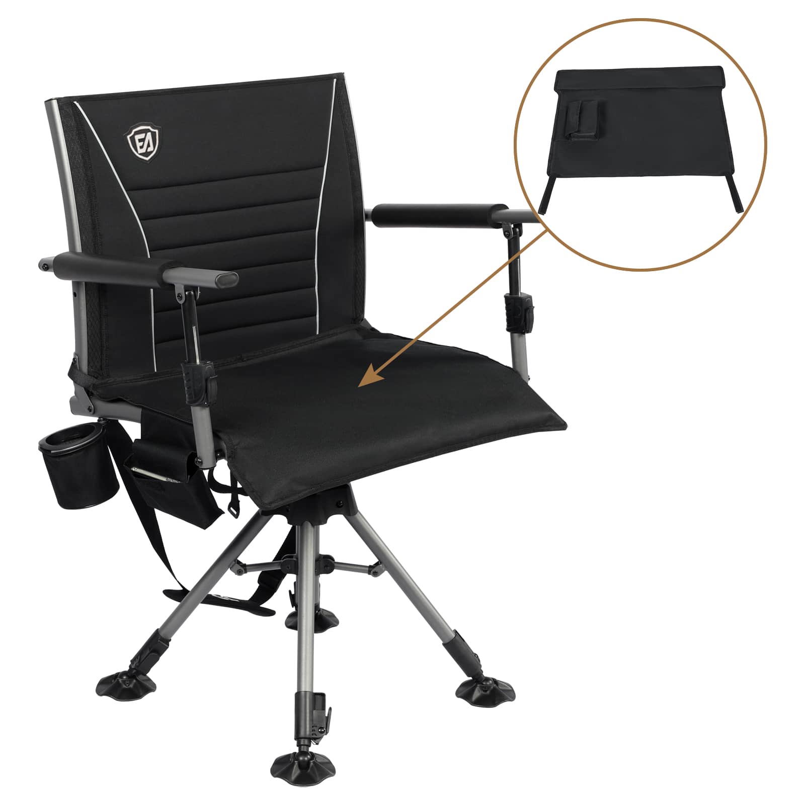 EVER ADVANCED Silent Swivel Hunting Chair - Portal Outdoors
