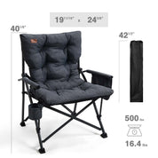 EVER ADVANCED Padded Oversized Folding Camping Chair - Portal Outdoors