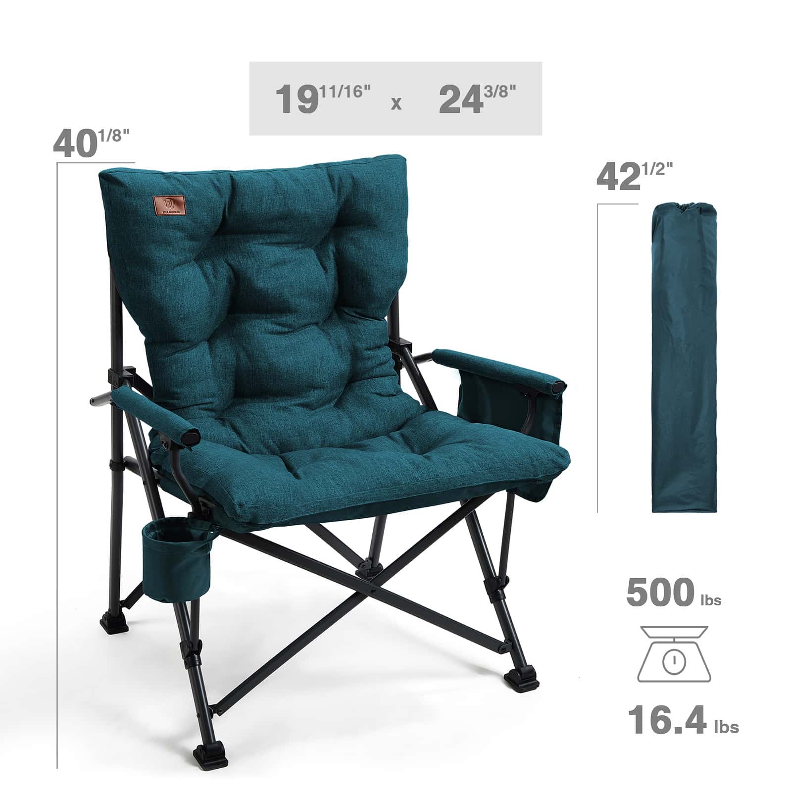 EVER ADVANCED Padded Oversized Folding Camping Chair - Portal Outdoors