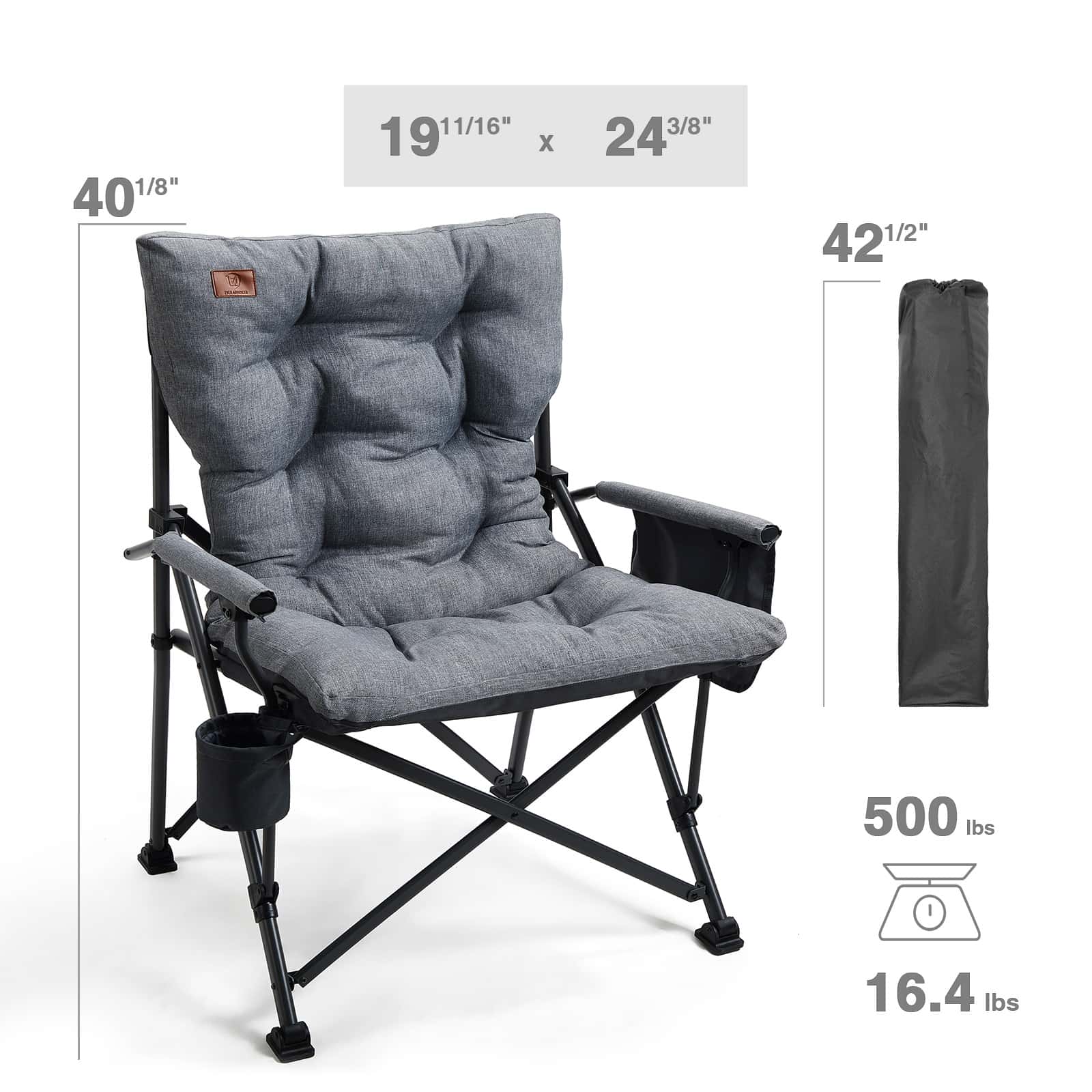 EVER ADVANCED Padded Oversized Folding Camping Chair - Portal Outdoors