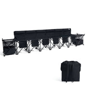 EVER ADVANCED 6 Seats Folding Chair with Storage Baskets & Pockets - Portal Outdoors