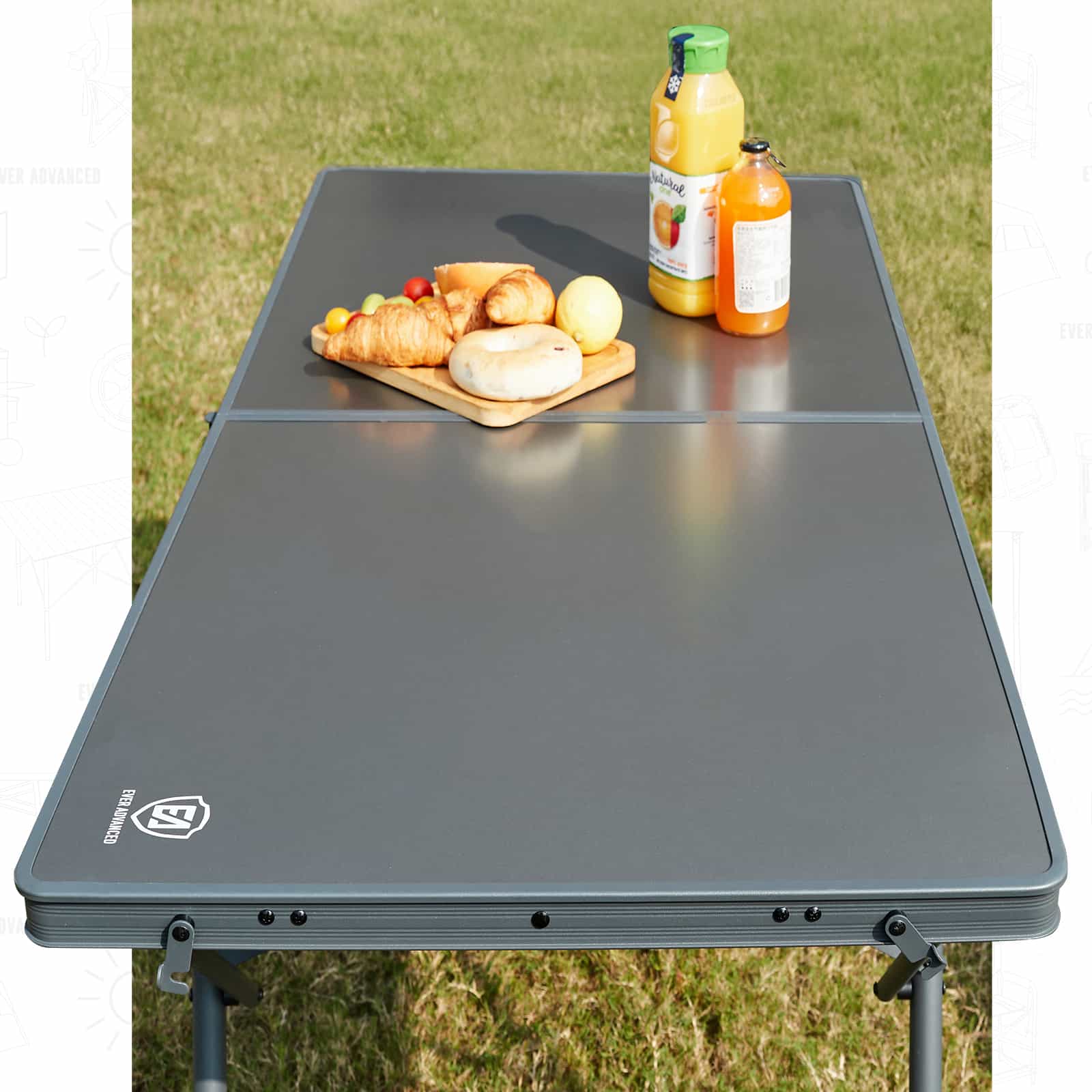 EVER ADVANCED Flip Large Camping Folding Table - Portal Outdoors