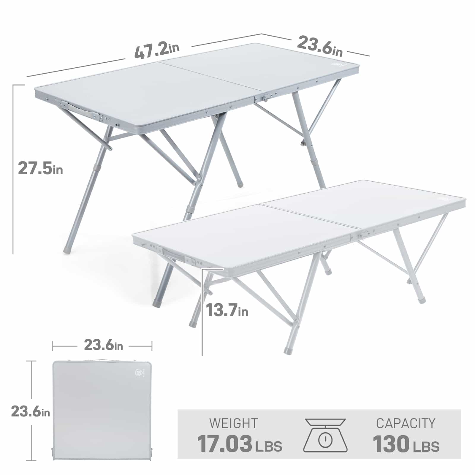 EVER ADVANCED Flip Large Camping Folding Table - Portal Outdoors