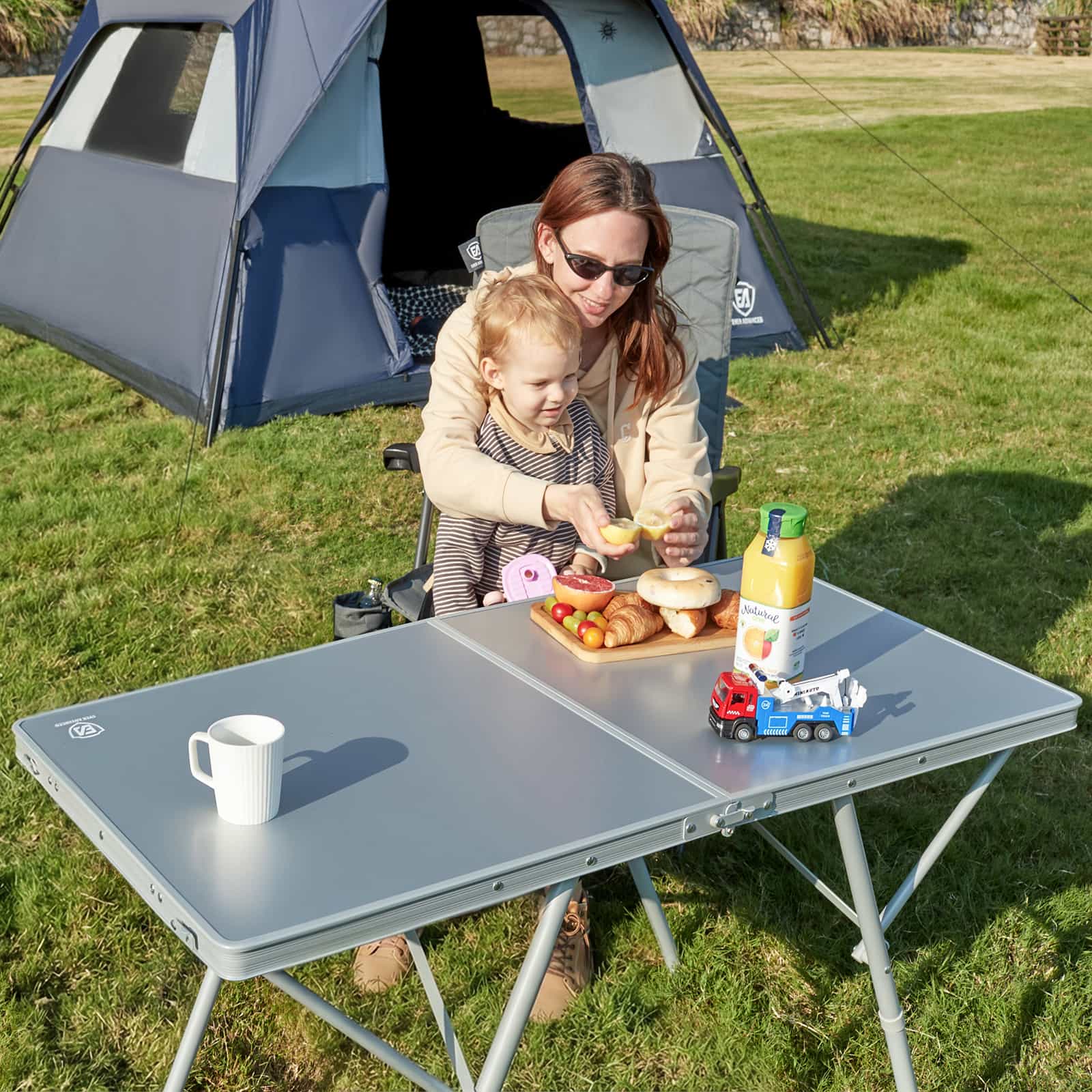 EVER ADVANCED Flip Large Camping Folding Table - Portal Outdoors