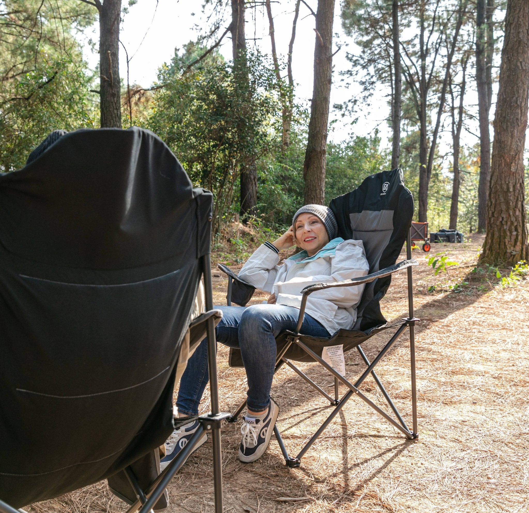 EVER ADVANCED High Back Folding Camping Chair - Portal Outdoors