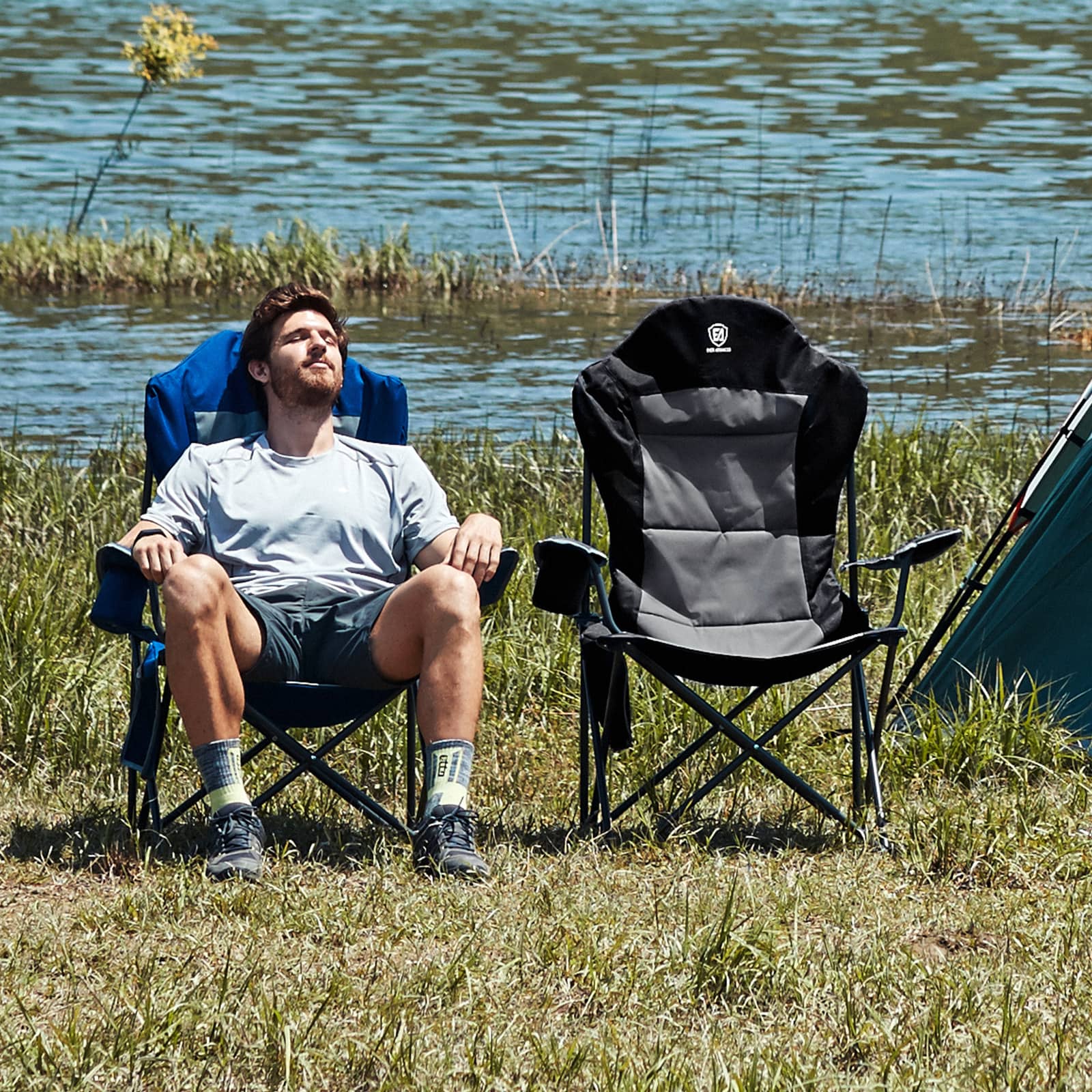 EVER ADVANCED High Back Folding Camping Chair - Portal Outdoors