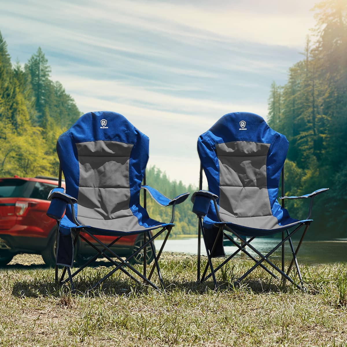 EVER ADVANCED High Back Folding Camping Chair - Portal Outdoors