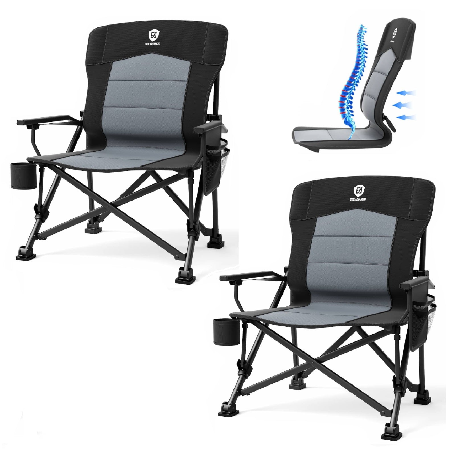 EVER ADVANCED Oversized Camping Chairs Bundle - Portal Outdoors
