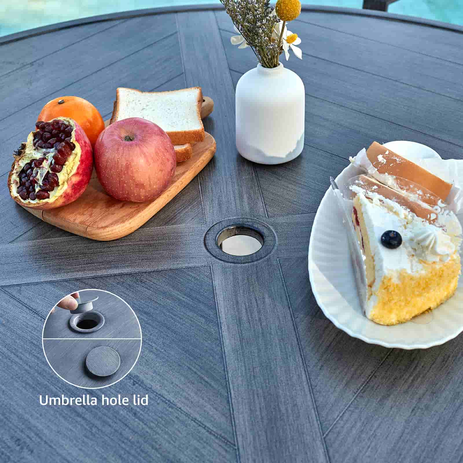 Natural Expressions Swivel Rocking Chairs Dining Set - Portal Outdoors