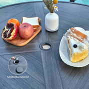 Natural Expressions Swivel Rocking Chairs Dining Set - Portal Outdoors