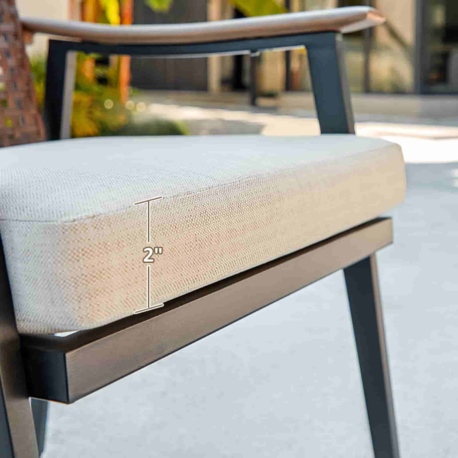 6 - seater Wicker dining set with large dining table - Natural Expressions