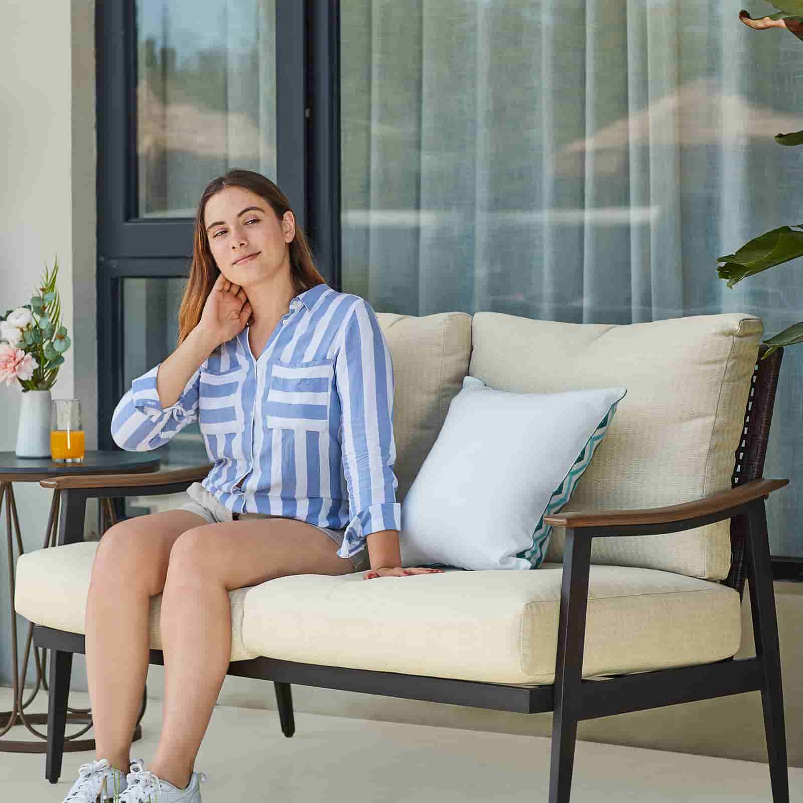 Natural Expressions High Back Outdoor Loveseat - Portal Outdoors