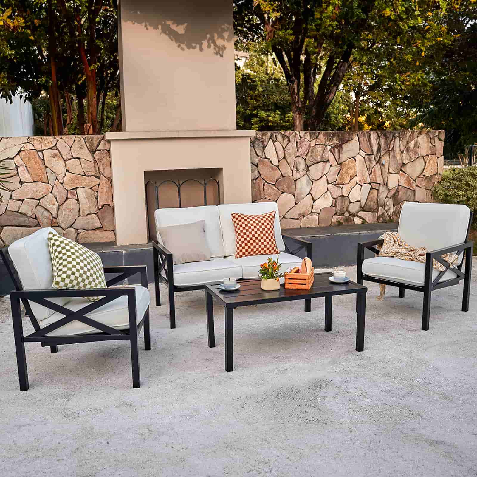 Natural Expressions 4 - Seater Patio Conversation Sets with Coffee Table - Portal Outdoors