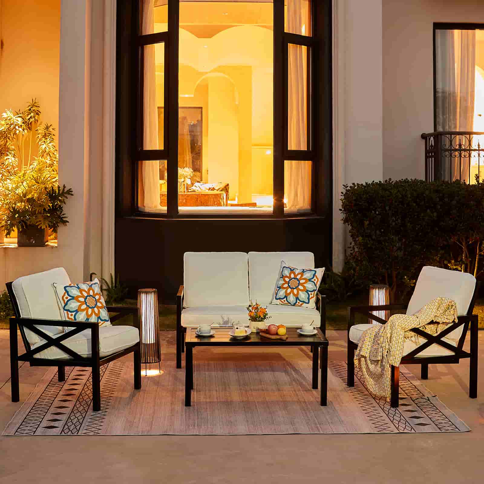 Natural Expressions 4 - Seater Patio Conversation Sets with Coffee Table - Portal Outdoors
