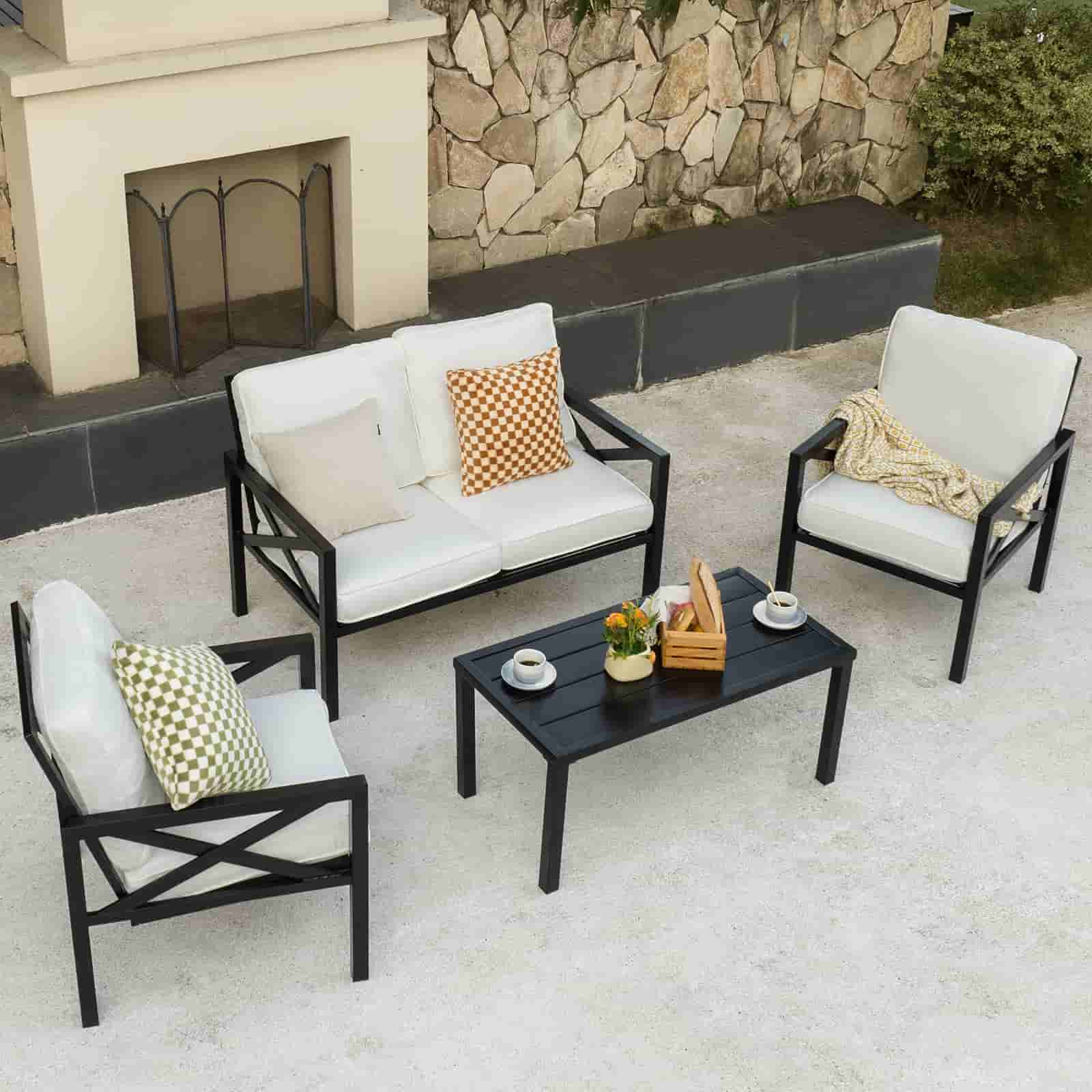 Natural Expressions 4 - Seater Patio Conversation Sets with Coffee Table - Portal Outdoors