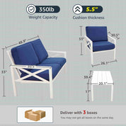 Natural Expressions 4 - Seater Patio Conversation Sets with Coffee Table - Portal Outdoors