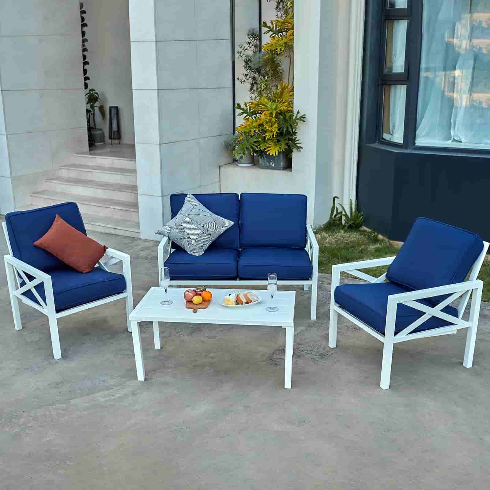 Natural Expressions 4 - Seater Patio Conversation Sets with Coffee Table - Portal Outdoors