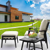 Patio Sofa With Multi - functional Ottoman - Natural Expressions