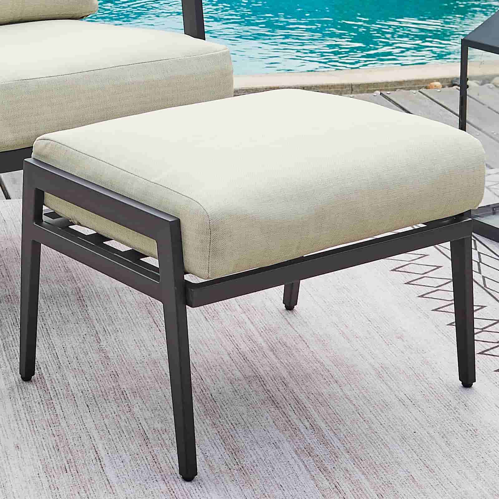 Patio Sofa With Multi - functional Ottoman - Natural Expressions
