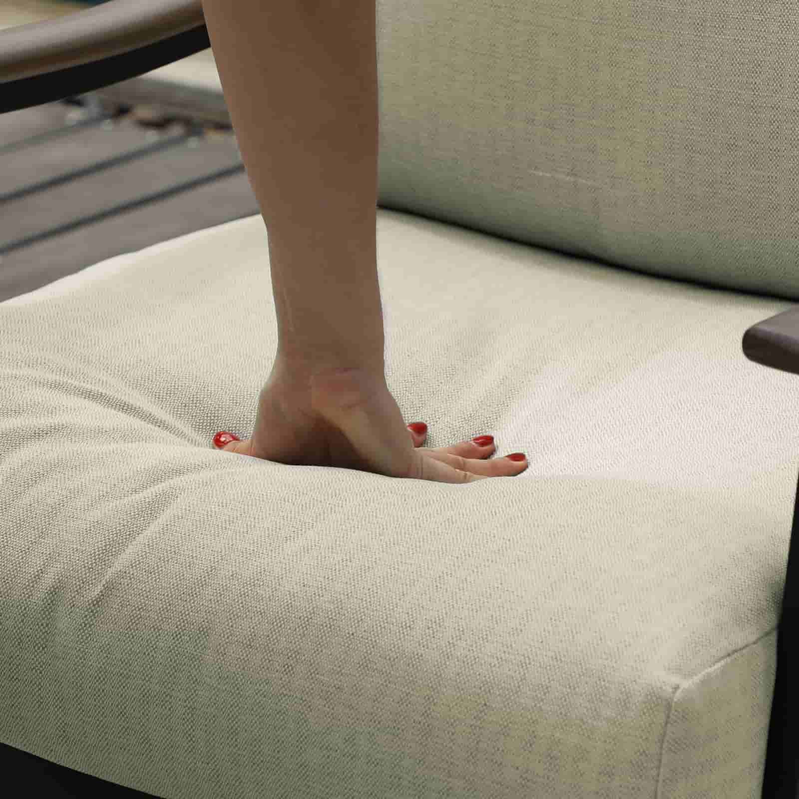 Patio Sofa With Multi - functional Ottoman - Natural Expressions