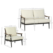 3 - Seater Wicker Back Conversation Set - Natural Expressions