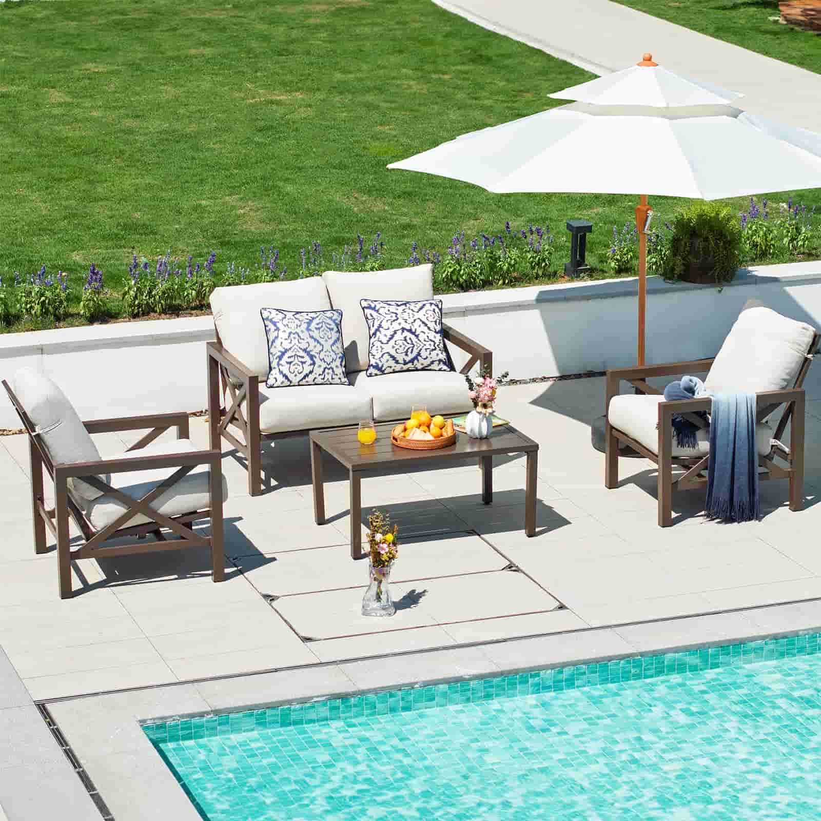 Patio Furniture Sets: Outdoor Rocking Conversation Set – Portal Outdoors