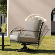 Natural Expressions Swivel Glider Rocking Chairs with Metal Table - Portal Outdoors