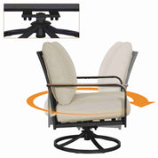 Natural Expressions Swivel Glider Rocking Chairs with Metal Table - Portal Outdoors