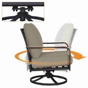 Natural Expressions Swivel Glider Rocking Chairs with Metal Table - Portal Outdoors