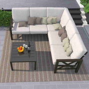 6 - Seater L Shape Sectional Outdoor sofa - Natural Expressions