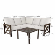6 - Seater L Shape Sectional Outdoor sofa - Natural Expressions