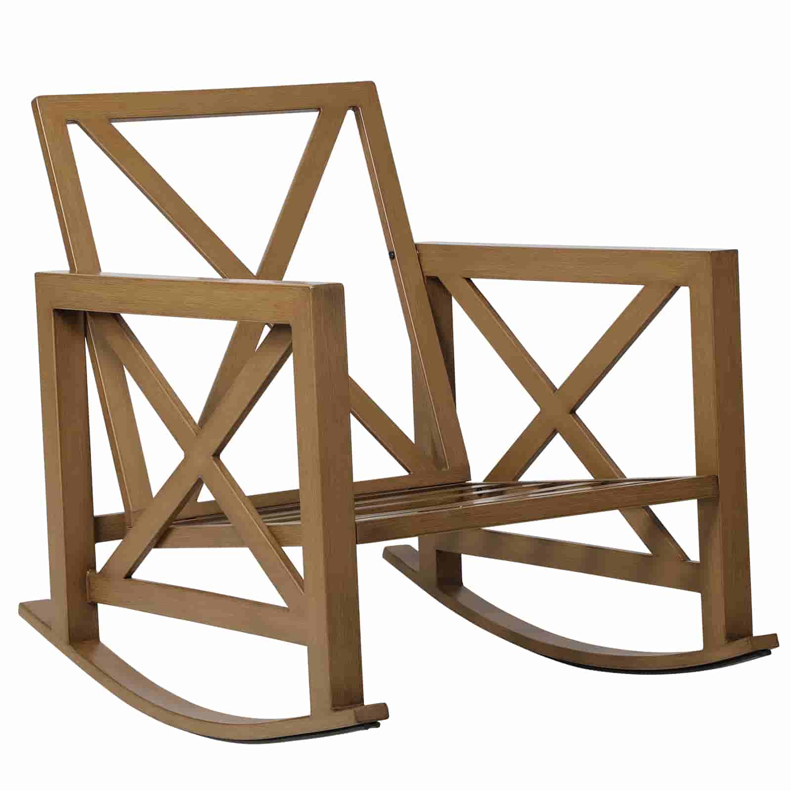 Natural Expressions Patio Rocking Chair Set With Coffee Tables - Portal Outdoors