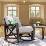 Natural Expressions Patio Rocking Chair Set With Coffee Tables - Portal Outdoors