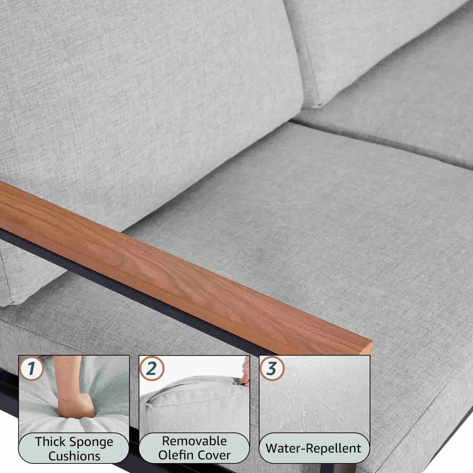 Natural Expressions 4 - Seater Mesh Back Conversation Set With Patio Coffee Table - Portal Outdoors