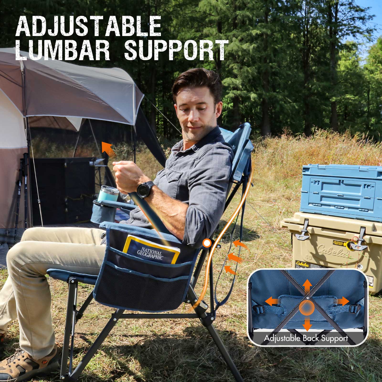Portal Outdoors Lumbar Support Folding Chair