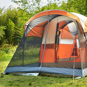 Portal Outdoors 8-Person Camping Tent with Screened Porch - Orange Color