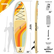 Costal Inflatable Stand Up Paddle Board 10'6"x33"x6" - Portal Outdoors